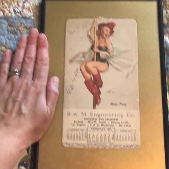 Framed Pinup Girl Print - Picture 4 of 4